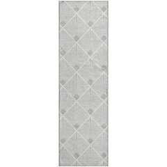 Luxury Washable Indoor/Outdoor The Reserve Silver 2'3" x 7'6" Runner Rug
