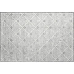 Luxury Washable Indoor/Outdoor The Reserve Silver 1'8" x 2'6" Rug