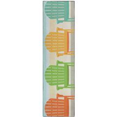 Indoor/Outdoor Harpswell AHP31 Blue Washable 2'3" x 7'6" Runner Rug