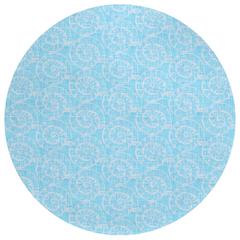Indoor/Outdoor Surfside ASR41 Aqua Washable 8' x 8' Round Rug