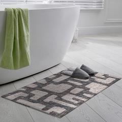 Yuma Gray Contemporary Geometric 1'8" x 2'6" Accent Rug Gray AYU34