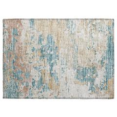 Indoor/Outdoor Accord AAC34 Teal Washable 1'8" x 2'6" Rug