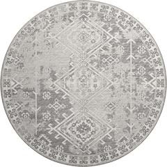 Brisbane BR2 Silver 8' x 8' Round Rug