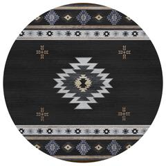 Indoor/Outdoor Sonora ASO34 Midnight Washable 8' x 8' Round Rug