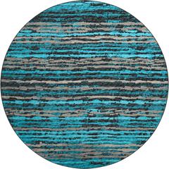 Brisbane BR4 Teal 8' x 8' Round Rug
