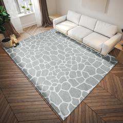 Safari Grey Animal Animal Print 10' x 14' Area Rug Grey ASF34