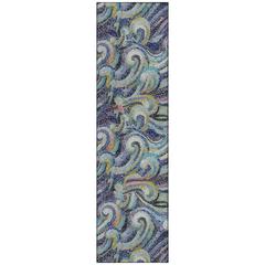 Indoor/Outdoor Surfside ASR44 Stormy Washable 2'3" x 7'6" Runner Rug