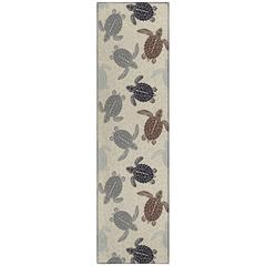 Indoor/Outdoor Surfside ASR43 Sand Washable 2'3" x 7'6" Runner Rug