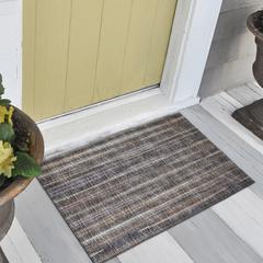 Waverly Brown Contemporary Striped 1'8" x 2'6" Accent Rug Brown AWA31