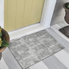 Eleanor Gray Contemporary Geometric 1'8" x 2'6" Accent Rug Gray AER31