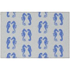Indoor/Outdoor Seabreeze SZ15 Navy Washable 1'8" x 2'6" Rug