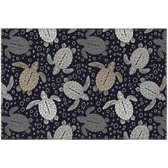 Indoor/Outdoor Surfside ASR43 Midnight Washable 1'8" x 2'6" Rug