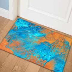 Karina Cobalt Modern Abstract 1'8" x 2'6" Accent Rug Cobalt AKC38