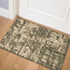 Bravado Earth Contemporary Abstract 1'8" x 2'6" Accent Rug Earth ABV35