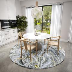 Karina Cyclone Modern Abstract 8' x 8' Area Rug Cyclone AKC42
