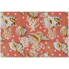 Indoor/Outdoor Surfside ASR36 Peach Washable 1'8" x 2'6" Rug