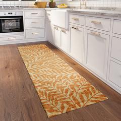 Yuma Gilded Coastal Floral 2'3" x 7'6" Runner Rug Gilded AYU35