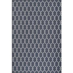 Contemporary Oval Area Rug, Denim, 2'3" X 4'6"
