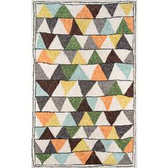 Modern Rectangle Area Rug, Multi, 3'6" X 5'6"