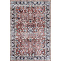 Transitional Rectangle Area Rug, Rust, 2' X 3'