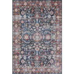 Transitional Rectangle Area Rug, Navy, 2' X 3'