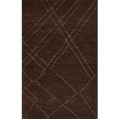 Contemporary Runner Area Rug, Brown, 2'3" X 8' Runner