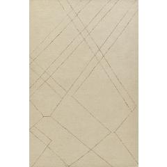 Contemporary Runner Area Rug, Ivory, 2'3" X 8' Runner