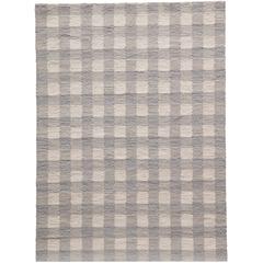 Contemporary Runner Area Rug, Grey, 2'3" X 7'6" Runner