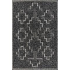 Transitional Runner Area Rug, Black, 2'7" X 7'6" Runner