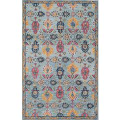 Traditional Runner Area Rug, Blue, 2'3" X 7'10" Runner
