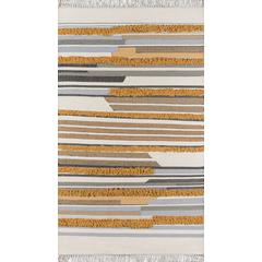 Contemporary Runner Area Rug, Mustard, 2'3" X 7'10" Runner