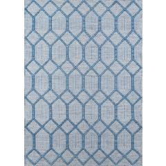 Contemporary Rectangle Area Rug, Blue, 3'9" X 5'9"