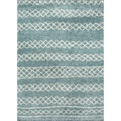 Contemporary Runner Area Rug, Blue, 2'3" X 7'6" Runner