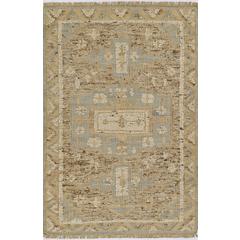Traditional Rectangle Area Rug, Blue, 3'6" X 5'6"