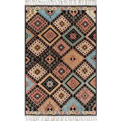 Traditional Runner Area Rug, Black, 2'3" X 8' Runner