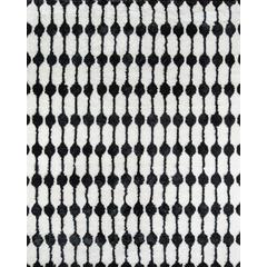 Modern Runner Area Rug, Black, 2'3" X 7'6" Runner