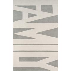 Contemporary Rectangle Area Rug, Grey, 8' X 10'