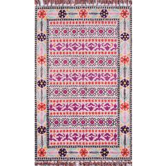 Transitional Runner Area Rug, Pink, 2'3" X 8' Runner