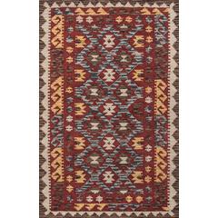 Casual Runner Area Rug, Red, 2'3" X 8' Runner