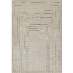 Contemporary Rectangle Area Rug, Ivory, 7'10" X 10'