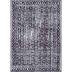 Traditional Rectangle Area Rug, Charcoal, 3' X 5'