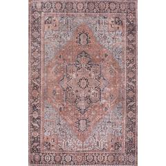 Traditional Rectangle Area Rug, Copper, 2' X 3'