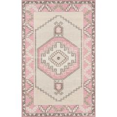 Traditional Rectangle Area Rug, Pink, 3'3" X 5'