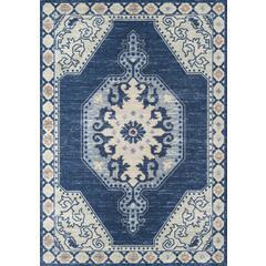 Traditional Rectangle Area Rug, Navy, 3'3" X 5'