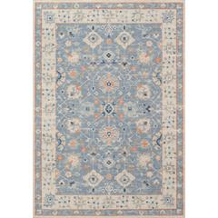 Traditional Rectangle Area Rug, Blue, 3'3" X 5'
