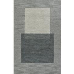 Contemporary Rectangle Area Rug, Blue, 3'6" X 5'6"