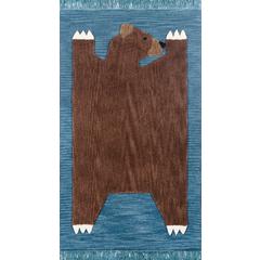 Contemporary Rectangle Area Rug, Navy, 5' X 7'