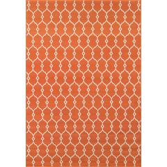 Contemporary Runner Area Rug, Orange, 2'3" X 7'6" Runner
