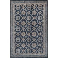 Traditional Rectangle Area Rug, Blue, 5'6" X 8'6"