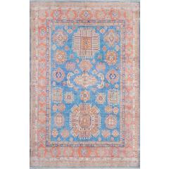 Traditional Rectangle Area Rug, Blue, 4' X 6'